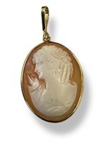 Pendant Mandile 1922 Woman Cammei  in Silver Conchiglia 2MCICM103